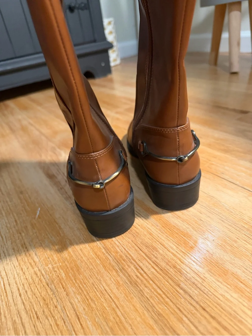 Sam & Libby Women's Over-the-Knee Riding Boots in Chestnut Brown